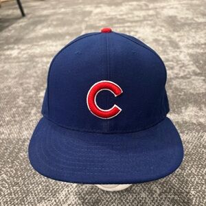 New Era MLB Chicago Cubs 59Fifty Fitted Size 7 3/8 Hat Blue Red